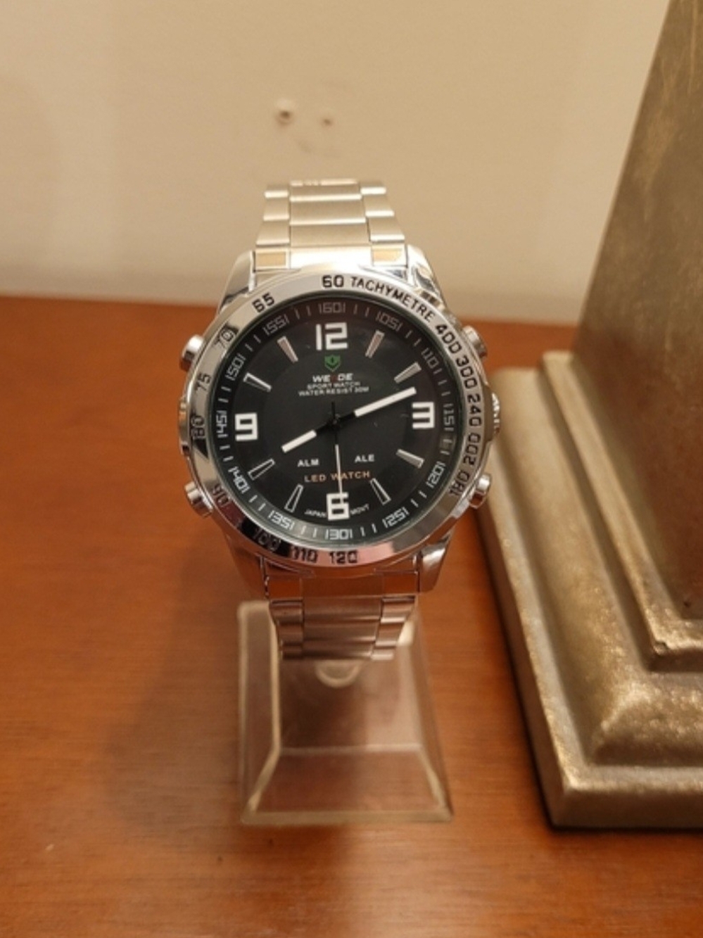 Brand New Weide Silver and Black Men's LED Watch
